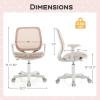 Giantex Kids Desk Chair, Children Armrest Computer Chair with Sit-Lock Wheels, Ergonomic Kids Office Chair with Waterfall Seat, Rolling Swivel Mesh Study Desk Chair for Girls Boys (Purple)(Pink)
