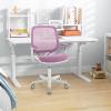 Giantex Kids Desk Chair, Children Armrest Computer Chair with Sit-Lock Wheels, Ergonomic Kids Office Chair with Waterfall Seat, Rolling Swivel Mesh Study Desk Chair for Girls Boys (Purple)(Purple)