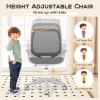 Giantex Kids Desk Chair, Children Armrest Computer Chair with Sit-Lock Wheels, Ergonomic Kids Office Chair with Waterfall Seat, Rolling Swivel Mesh Study Desk Chair for Girls Boys (Purple)(Grey)