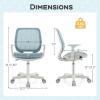 Giantex Kids Desk Chair, Children Armrest Computer Chair with Sit-Lock Wheels, Ergonomic Kids Office Chair with Waterfall Seat, Rolling Swivel Mesh Study Desk Chair for Girls Boys (Purple)(Blue)