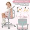 Giantex Kids Desk Chair, Ergonomic Adjustable Teen Task Chair w/Y-Shaped Lumbar Support, Armrest & Universal Wheels, Mesh Kid Office Chair for Sturdy, Kids Computer Chair for Boys & Girls 4-12, Grey(Pink)