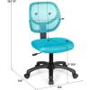 Giantex Kids Desk Chair, Low-Back Mesh Children Computer Task Chair with Adjustable Height & Support Lumbar, Upholstered Mesh Swivel Chair for Boys Girls (Green)