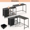 Giantex L Shaped Computer Desk with Drawers, 81″ Convertible Corner Desk with Charging Station and Storage Shelves, Study Writing Desk, Modern Long Corner Gaming Table for Home Office (Black)(Black)
