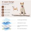 Giantex Memory Foam Dog Bed with Removable Washable Cover, Non-Slip Bottom, Egg Crate Foam Pet Sleeping Mat for Large Medium Dogs, 43 x 26 inch, Orthopedic Dog Bed Indoor Outdoor (Gray)(Beige)