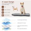 Giantex Memory Foam Dog Bed with Removable Washable Cover, Non-Slip Bottom, Egg Crate Foam Pet Sleeping Mat for Large Medium Dogs, 43 x 26 inch, Orthopedic Dog Bed Indoor Outdoor (Gray)(Gray)