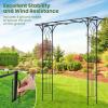 Giantex Metal Garden Arch, Wedding Arbor for Ceremony, Pergola Garden Trellis for Various Climbing Plant, Bridal Party Decoration Arbor for Outdoor Lawn Backyard