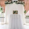 Giantex Metal Garden Arch, Wedding Arbor for Ceremony, Pergola Garden Trellis for Various Climbing Plant, Bridal Party Decoration Arbor for Outdoor Lawn Backyard