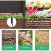 Giantex Outdoor Privacy Screen 2 Panels, 48”W x 48”H Decorative Air Conditioner Fence Trash Can Enclosure with 3 Stakes, Easy Assembly, PVC Vinyl Picket Fences for Garden Patio Lawn, Black