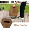 Giantex Outdoor Tank Hideaway Table, Propane Tank Cover for Standard 20 LBS Propane Gas Tank, Outside Patio Side End Table with Side Handles, Brown(Brown)
