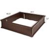 Giantex Plant Raised Bed, Planter for Vegetables Flower, Outdoor Garden Plant Box Patio Backyard, Easy Assembly (2 Pcs (48.5”Lx48.5”Wx12”H), Brown)