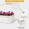 Giantex Plant Raised Bed, Planter for Vegetables Flower, Outdoor Garden Plant Box Patio Backyard, Easy Assembly (2 Pcs (48”Lx24”Wx12”H), White)