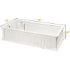 Giantex Plant Raised Bed, Planter for Vegetables Flower, Outdoor Garden Plant Box Patio Backyard, Easy Assembly (2 Pcs (48”Lx24”Wx12”H), White)