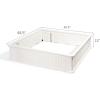 Giantex Plant Raised Bed, Planter for Vegetables Flower, Outdoor Garden Plant Box Patio Backyard, Easy Assembly (4 Pcs (48.5”Lx48.5”Wx12”H), White)