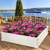 Giantex Plant Raised Bed, Planter for Vegetables Flower, Outdoor Garden Plant Box Patio Backyard, Easy Assembly (4 Pcs (48.5”Lx48.5”Wx12”H), White)