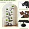 Giantex Plant Stand Indoor with Grow Lights, 8-Tier 58″ Tall Corner Metal Plant Shelf for Multiple Plants, Decorative Curved Flower Pot Display Rack for Living Room, Home, Balcony, Patio (1)(1 Pack)