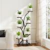 Giantex Plant Stand Indoor with Grow Lights, 8-Tier 58″ Tall Corner Metal Plant Shelf for Multiple Plants, Decorative Curved Flower Pot Display Rack for Living Room, Home, Balcony, Patio (1)(1 Pack)
