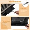 Giantex Portable Hibachi Grill, Double-sided Cast Iron Grill with Air Regulating Door & Fire Gate, Grate Lifter, Ideal for Outdoor Picnic, Camping & Backyard Barbecue Cooking(Rectangle Grill)