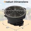 Giantex Portable Hibachi Grill, Double-sided Cast Iron Grill with Air Regulating Door & Fire Gate, Grate Lifter, Ideal for Outdoor Picnic, Camping & Backyard Barbecue Cooking(Round Grill)
