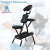 Giantex Portable Light Weight Massage Chair Travel Massage Tattoo Spa Chair w/Carrying Bag(Black)