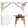 Giantex Portable Massage Table Lash Bed, 2 Fold Massage Bed Spa Bed Height Adjustable w/Face Cradle & Carry Case, Professional Facial Salon Tattoo Table for Spa Beauty Salon Home Use (Pink)(White)