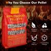 Giantex Premium Apple Wood Pellets, All Natural Hardwood Pellets with Fruity Flavour for Grilling Smoking Bake Roast BBQ, 100% Pure Apple Wood Pellets for Smoker Grill Pizza Oven, 20 lb. Bag