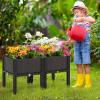 Giantex Raised Garden Bed, Elevated Planter Box Kit W/ 8 Legs, 2 Planter Boxes, Self-Watering System, Drainage Holes, Indoor & Outdoor Vegetable Fruit Flower Herb Growing Box(Brown)