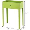 Giantex Raised Garden Bed, Elevated Planter, Metal Plant Box with Legs, Standing Garden Stand, Indoor and Outdoor Grow Container for Vegetables and Flowers (25″ L x13W x18 H)(25″L x13″Wx31.5″H)