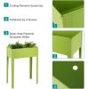Giantex Raised Garden Bed, Elevated Planter, Metal Plant Box with Legs, Standing Garden Stand,Drainage Holes, Vegetables & Flowers Growing Container for Indoor and Outdoor Use (40”L x13W” x 31.5”H)(25″L x13″Wx31.5″H)