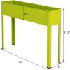 Giantex Raised Garden Bed, Elevated Planter, Metal Plant Box with Legs, Standing Garden Stand,Drainage Holes, Vegetables & Flowers Growing Container for Indoor and Outdoor Use (40”L x13W” x 31.5”H)(40″L x11″Wx31.5″H)