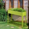 Giantex Raised Garden Bed, Elevated Planter, Metal Plant Box with Legs, Standing Garden Stand,Drainage Holes, Vegetables & Flowers Growing Container for Indoor and Outdoor Use (40”L x13W” x 31.5”H)(40″L x11″Wx31.5″H)