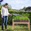 Giantex Raised Garden Bed, Elevated Wood Planter Box, Standing Garden Bed Kit w/Legs & Storage Shelf for Vegetable Flower Herb, Outdoor Use for Patio Backyard, Natural(47″x23″x31″)