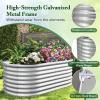 Giantex Raised Garden Bed, Elevated Wood Planter Stand, Garden Grow Box Kit W/Legs for Vegetable, Flower, Herb – Outdoor Planter W/Shelf for Garden, Patio, Backyard – Natural(Silver)