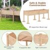 Giantex Raised Garden Bed, Elevated Wood Planter Stand, Garden Grow Box Kit W/Legs for Vegetable, Flower, Herb – Outdoor Planter W/Shelf for Garden, Patio, Backyard – Natural(Natural)