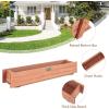 Giantex Raised Garden Bed Flower or Vegetable Planter Window Mounted Plant Box for Garden, Yard Wood Box for Planting (36″ LX7 WX6 H)