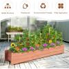 Giantex Raised Garden Bed Flower or Vegetable Planter Window Mounted Plant Box for Garden, Yard Wood Box for Planting (36″ LX7 WX6 H)