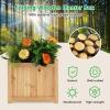 Giantex Raised Garden Bed Folding Flower Planter Vegetable Folding Planting Box for Patio Lawn Garden Backyard Elevated Outdoor Wood Planter Boxes, 27.5″ Lx12 Wx10 H(Natural)