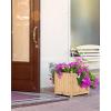 Giantex Raised Garden Bed Folding Flower Planter Vegetable Folding Planting Box for Patio Lawn Garden Backyard Elevated Outdoor Wood Planter Boxes, 27.5″ Lx12 Wx10 H(Natural)