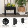 Giantex Raised Garden Bed, Metal Planter Box with Legs, Drain Hole, Outdoor Indoor Elevated Garden Box for Vegetable Flower Herb Fruit, Standing Raised Beds for Backyard Porch Balcony Green(Black)