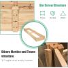 Giantex Raised Garden Bed Planter, Wooden Elevated Vegetable Planter Kit Box Grow for Patio Deck Balcony Outdoor Gardening, Natural