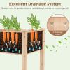 Giantex Raised Garden Bed, Planter for Flower Vegetables, Outdoor Plant Box Patio Backyard, Easy Assembly (48.5”Lx48.5”Wx12”H, Brown)(Natural)