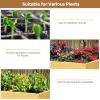 Giantex Raised Garden Bed, Planter for Flower Vegetables, Outdoor Plant Box Patio Backyard, Easy Assembly (48.5”Lx48.5”Wx12”H, Brown)(Yellow)