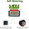 Giantex Raised Garden Bed, Set of 4 Planter Raised Beds Kits with Drain Holes for Fruit Flowers Vegetables, Outdoor Elevated Planting Box for Lawn Patio Balcony, Easy Assembly, Rattan-Like Look, White(White)