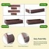 Giantex Raised Garden Bed, Wood Planter Box, Outdoor Planting Bed for Vegetable Flower, Rectangular Planter for Patio and Lawn 47”Lx24”Wx9”H, (Brown)(47”Lx24’W’x9”H)