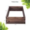 Giantex Raised Garden Bed, Wood Planter Box, Outdoor Planting Bed for Vegetable Flower, Rectangular Planter for Patio and Lawn 47”Lx24”Wx9”H, (Brown)(47”Lx24’W’x9”H)