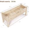 Giantex Raised Garden Bed on Wheels, Wood Planter Box with Legs, Liner, Drain Holes, Elevated Garden Bed for Vegetables, Standing Garden Container for Backyard, Patio, 47.5″ LX 23.5″ WX 33″ H(47.5″x17″x20″)