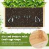 Giantex Raised Garden Bed with Sided Trellis & Hanging Roof, Wood Planter Box, Freestanding Garden Planter Raised Bed for Flowers Herbs Climbing Vines 44”x14”x45” (L x W x H)(2)