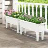 Giantex Raised Garden Beds Outdoor Set of 2, Self-Watering Planter Box with Detachable Legs & Drainage Hole, Outdoor Raised Container for Vegetable Fruit Herbs, 31.5”Lx12”Wx16”H, Easy Assembly (Brown)(White)