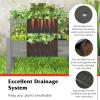 Giantex Set of 2 Raised Garden Bed, Elevated Wood Planter Box, Raised Bed Kit for Flowers Vegetables Fruits Herbs Outdoor Planting Container Patio, Balcony, Yard (Natural)(Gray)