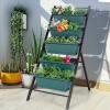 Giantex Set of 2 Vertical Planter Raised Bed, Elevated Garden Beds with Water Drainage Hole, Freestanding 5 Container Boxes for Herb Vegetables Flowers Growing, Outdoor Indoor Patio Balcony(Green)
