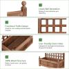 Giantex Set of 2 Wood Planter Free Standing Plant Raised Bed with Trellis for Garden or Yard (11″ D X 25″ W X 48″ H)(2)